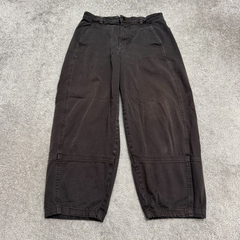 Everlane The Utility Arc Jean Barrel Leg Denim Stretch Womens 8R Black Casual